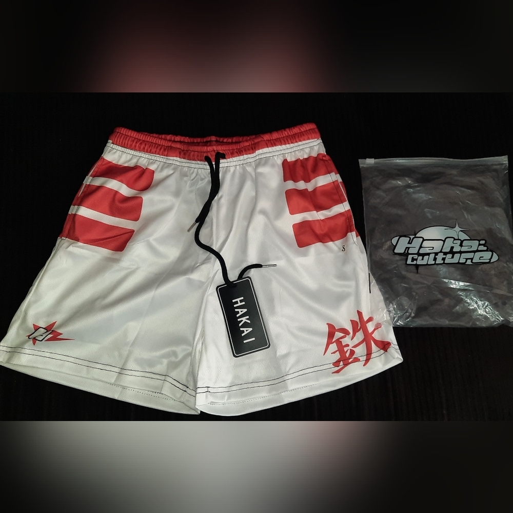 Haiku White and Red Men Shorts